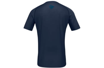 Image of Norrona Fjora Wool T-Shirt - Mens, Indigo Night/Mykonos Blue, Extra Large, 2224-21 2379 XL