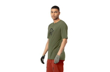 Image of Norrona Fjora Wool T-Shirt - Mens, Olive Night, Medium, 2224-21-3301-M
