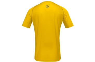 Image of Norrona Fjora Wool T-Shirt - Mens, Sulphur/Vintage Indigo, Small, 2224-21 5012 S