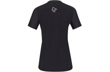 Image of Norrona Fjora Wool T-Shirt - Womens, Caviar Black, Small, 2225-21 7718 S