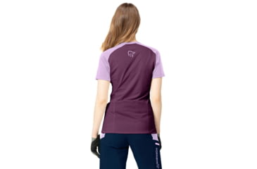 Image of Norrona Fjora Wool T-Shirt - Womens, Dark Purple/Violet Tulle, Extra Small, 7042698461612