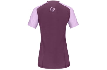 Image of Norrona Fjora Wool T-Shirt - Womens, Dark Purple/Violet Tulle, Extra Small, 7042698461612