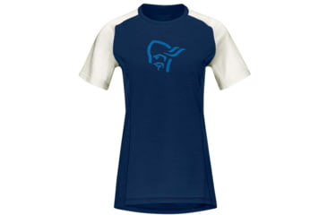 Image of Norrona Fjora Wool T-Shirt - Womens, Indigo Night, Large, 2225-21 2295 L
