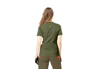 Image of Norrona Fjora Wool T-Shirt - Womens, Olive Night, Medium, 2225-21-3301-M