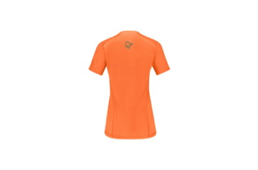 Image of Norrona Fjora Wool T-Shirt - Womens, Orange Alert, Extra Small, 2225-21-5620-XS