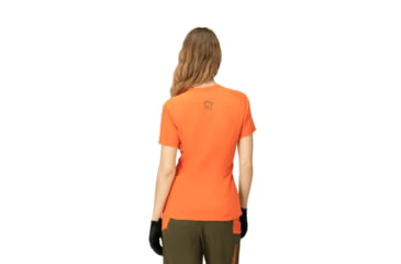 Image of Norrona Fjora Wool T-Shirt - Womens, Orange Alert, Extra Small, 2225-21-5620-XS