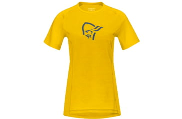 Image of Norrona Fjora Wool T-Shirt - Womens, Sulphur, Small, 2225-21 5010 S