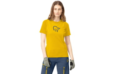 Image of Norrona Fjora Wool T-Shirt - Womens, Sulphur, Small, 2225-21 5010 S
