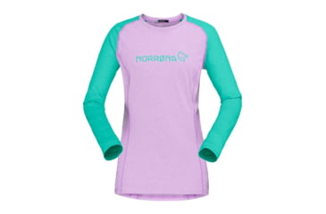 Image of Norrona Fjr Equaliser Lightweight Long Sleeve Shirt - Womens, Violet Tuille/Arcadia, Extra Small, 7042698437846