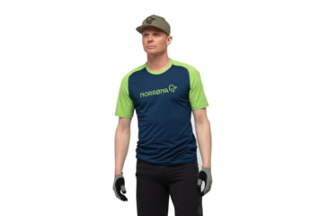 Image of Norrona Fjr Equaliser Lightweight T-Shirt - Mens, Foliage/Indigo Night, Medium, 7042698437143