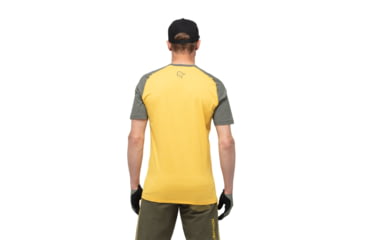 Image of Norrona Fjr Equaliser Lightweight T-Shirt - Mens, Olive Night/Lemon Chrome, Small, 7042698437198