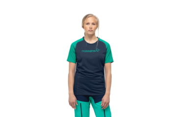Image of Norrona Fjr Equaliser Lightweight T-Shirt - Womens, Arcadia/Indigo Night, Extra Small, 7042698437402