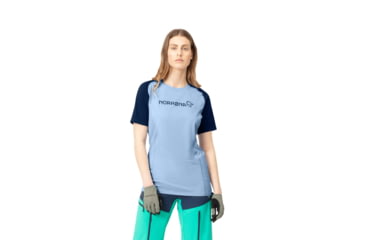 Image of Norrona Fjr Equaliser Lightweight T-Shirt - Womens, Serenity/Indigo Night, Extra Small, 7042698398185
