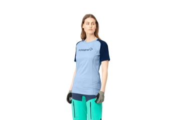 Image of Norrona Fjr Equaliser Lightweight T-Shirt - Womens, Serenity/Indigo Night, Extra Small, 7042698398185