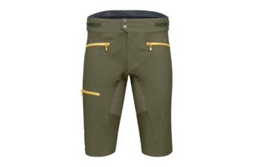 Image of Norrona Fjr Flex1 Mid Weight Shorts - Mens, Olive Night/Lemon Chrome, Extra Large, 7042698430113