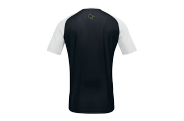 Image of Norrona Fjr Wool T-Shirt - Mens, Olive Drab/Caviar, Large, 7042698425584