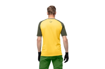Image of Norrona Fjr Wool T-Shirt - Mens, Treetop/Lemon Chrome, Small, 7042698425645