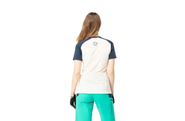 Image of Norrona Fjr Wool T-Shirt - Womens, Arcadia/Snowdrop, Extra Small, 7042698425690