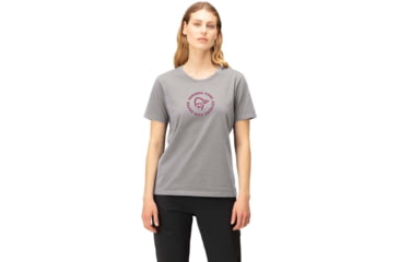 Image of Norrona Icons T-Shirt - Womens, Grey Melange, Small, 3405-23 8870 S