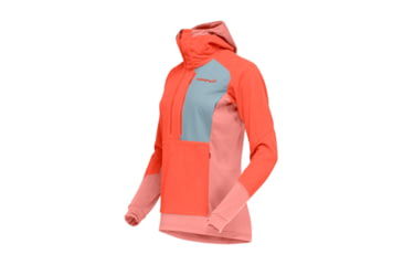 Image of Norrona Lofoten Thermal Pro Hood - Womens, Orange Alert/Peach Amber, Small, 1003-22 5628 S