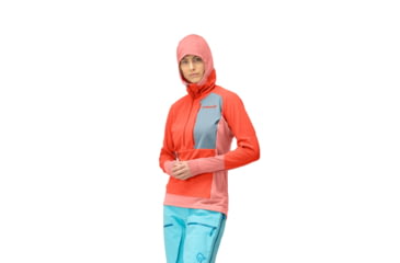 Image of Norrona Lofoten Thermal Pro Hood - Womens, Orange Alert/Peach Amber, Small, 1003-22 5628 S