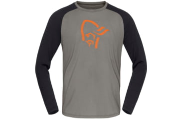 Image of Norrona PureUll Norrona Long Sleeve - Mens, Castor Grey/Caviar Black Melange, 2XL, 5262-21 8704 XXL