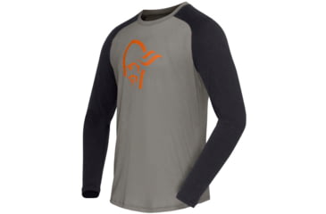 Image of Norrona PureUll Norrona Long Sleeve - Mens, Castor Grey/Caviar Black Melange, 2XL, 5262-21 8704 XXL