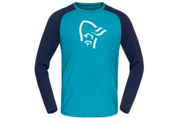 Image of Norrona PureUll Norrona Long Sleeve - Mens, Hawaiian Surf/Indigo Night, 2XL, 5262-21 6609 XXL