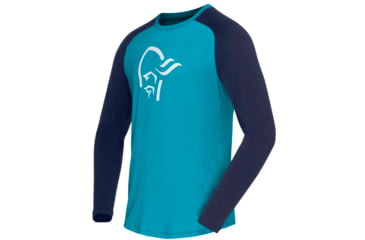Image of Norrona PureUll Norrona Long Sleeve - Mens, Hawaiian Surf/Indigo Night, 2XL, 5262-21 6609 XXL