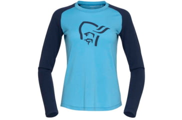 Image of Norrona PureUll Norrona Long Sleeve - Womens, Aquarius/Indigo Night, Extra Small, 5266-21 2374 XS