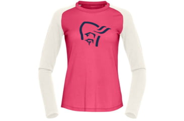Image of Norrona PureUll Norrona Long Sleeve - Womens, Honeysuckle/Snowdrop, Extra Large, 5266-21 5558 XL