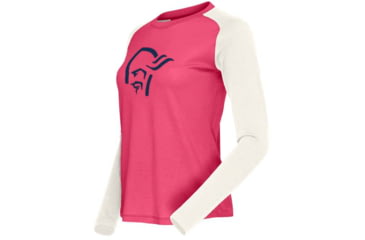 Image of Norrona PureUll Norrona Long Sleeve - Womens, Honeysuckle/Snowdrop, Extra Large, 5266-21 5558 XL
