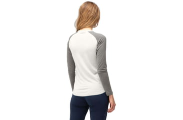 Image of Norrona PureUll Norrona Long Sleeve - Womens, Snowdrop/Castor Grey, Medium, 5266-21 9942 M