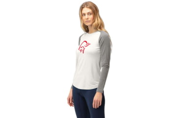 Image of Norrona PureUll Norrona Long Sleeve - Womens, Snowdrop/Castor Grey, Medium, 5266-21 9942 M