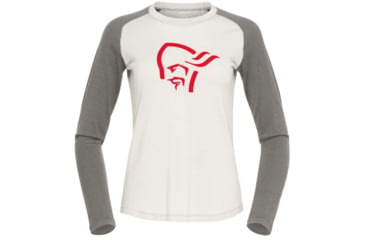 Image of Norrona PureUll Norrona Long Sleeve - Womens, Snowdrop/Castor Grey, Medium, 5266-21 9942 M
