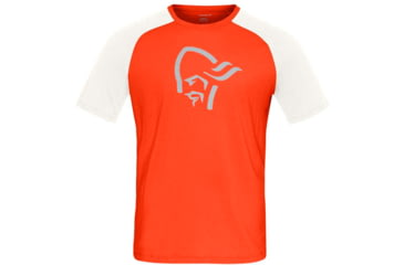 Image of Norrona PureUll Norrona T-Shirt - Mens, Arednalin Red/Snowdrop, Small, 5261-21 5643 S