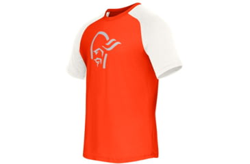 Image of Norrona PureUll Norrona T-Shirt - Mens, Arednalin Red/Snowdrop, Small, 5261-21 5643 S