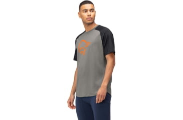 Image of Norrona PureUll Norrona T-Shirt - Mens, Castor Grey/Caviar Black Melange, Small, 5261-21 8704 S