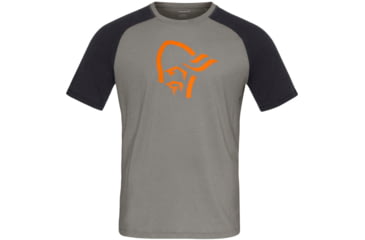 Image of Norrona PureUll Norrona T-Shirt - Mens, Castor Grey/Caviar Black Melange, Small, 5261-21 8704 S