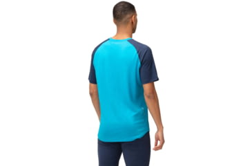 Image of Norrona PureUll Norrona T-Shirt - Mens, Hawaiian Surf/Indigo Night, Small, 5261-21 6609 S
