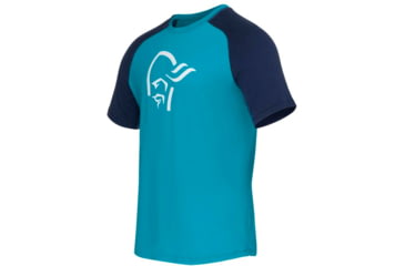 Image of Norrona PureUll Norrona T-Shirt - Mens, Hawaiian Surf/Indigo Night, Small, 5261-21 6609 S