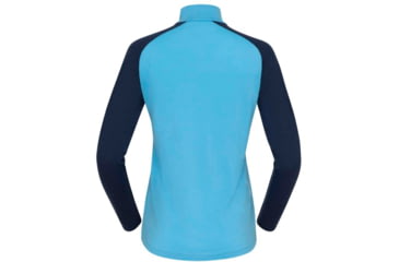 Image of Norrona PureUll Norrona Zip Neck Shirt - Womens, Aquarius/Indigo Night, Extra Large, 5271-21 2374 XL