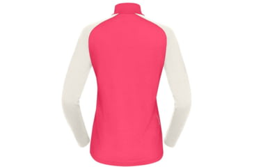 Image of Norrona PureUll Norrona Zip Neck Shirt - Womens, Honeysuckle/Snowdrop, Extra Small, 5271-21 5558 XS