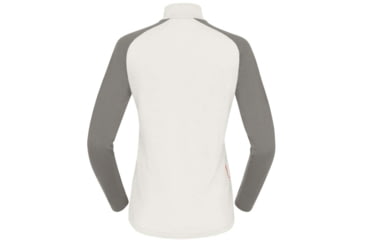 Image of Norrona PureUll Norrona Zip Neck Shirt - Womens, Snowdrop/Castor Grey, Medium, 5271-21 9942 M