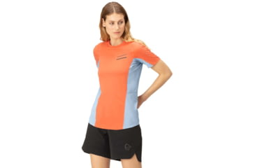 Image of Norrona Senja Equaliser Lightweight T-Shirt - Womens, Flamingo, Medium, 5807-23 1251 M