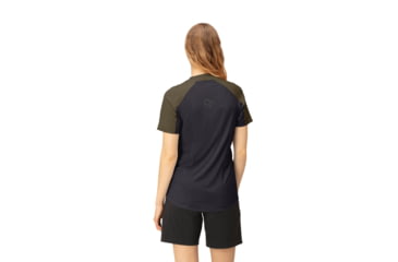 Image of Norrona Senja Equaliser Lightweight T-Shirt - Womens, Olive Night, Large, 5807-23-3301-L