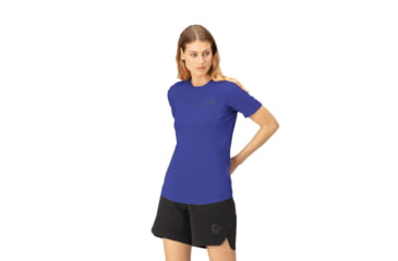 Image of Norrona Senja Equaliser Lightweight T-Shirt - Womens, Royal Blue, Medium, 5807-23-2011-M