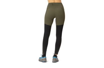 Image of Norrona Senja Equaliser Stretch Tights - Womens, Olive Night/Caviar, Medium, 5808-23-3329-M
