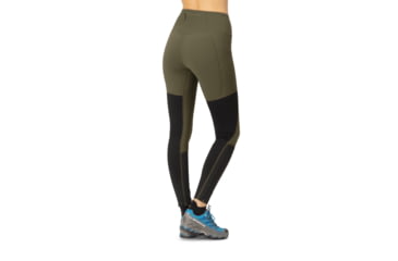 Image of Norrona Senja Equaliser Stretch Tights - Womens, Olive Night/Caviar, Medium, 5808-23-3329-M