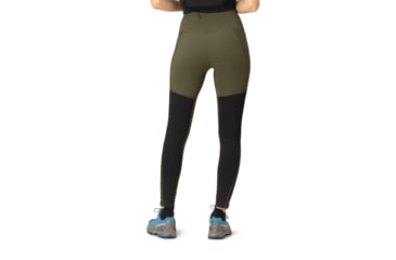 Image of Norrona Senja Equaliser Stretch Tights - Womens, Olive Night/Caviar, Medium, 5808-23-3329-M